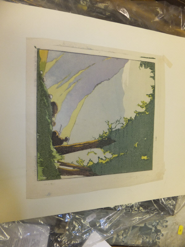 A box containing a large quantity of unframed pictures and prints to include A.W.C. LINDSAY " - Image 8 of 9