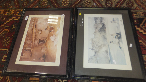 AFTER WILLIAM RUSSELL FLINT, eight various modern colour prints   CONDITION REPORTS  All are - Image 4 of 5