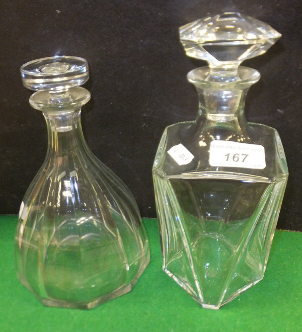 Two Baccarat glass decanters and stoppers