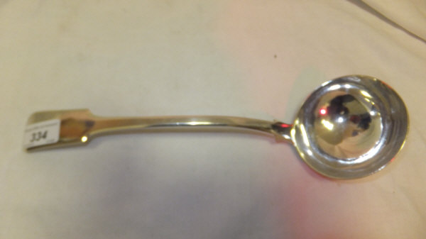 A George III silver Fiddle pattern soup ladle (London 1817)