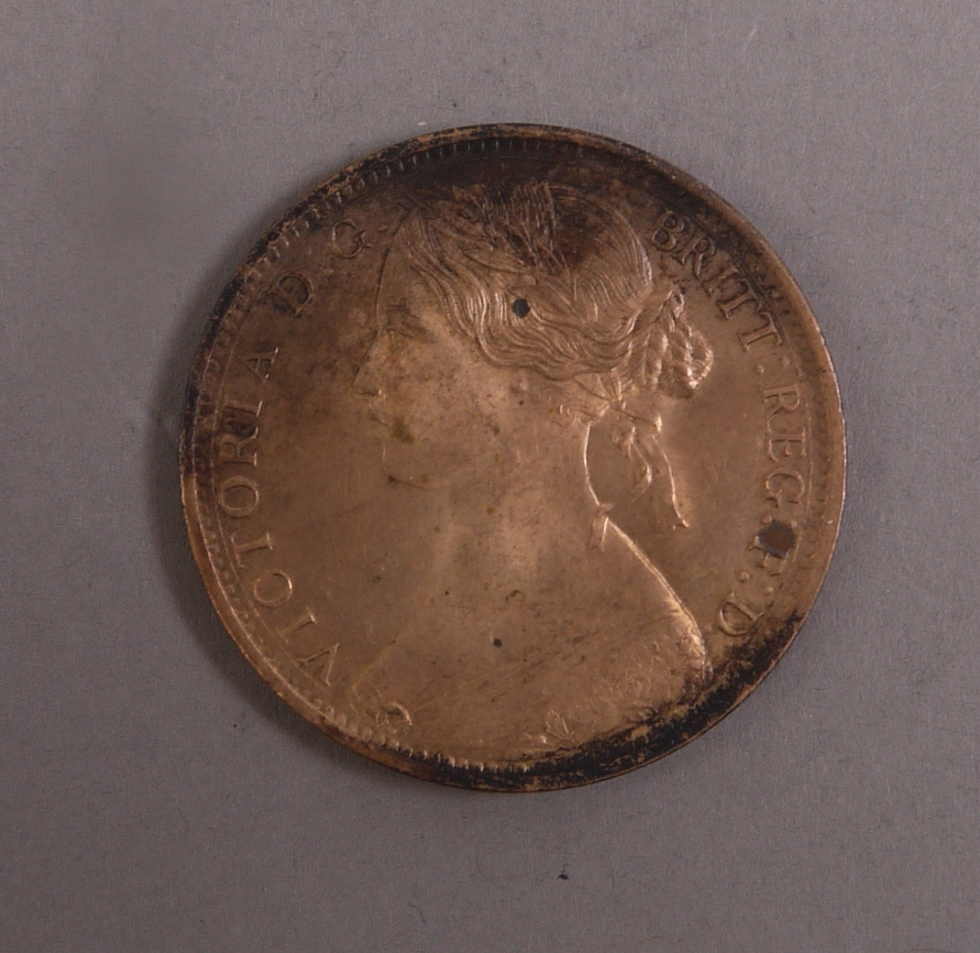 Victorian 'Bun head' Penny 1862 with some mint lustre, A Unc - Image 2 of 2