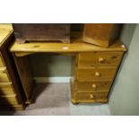 A small pine dressing table