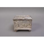 A French silver plated casket, early 20t
