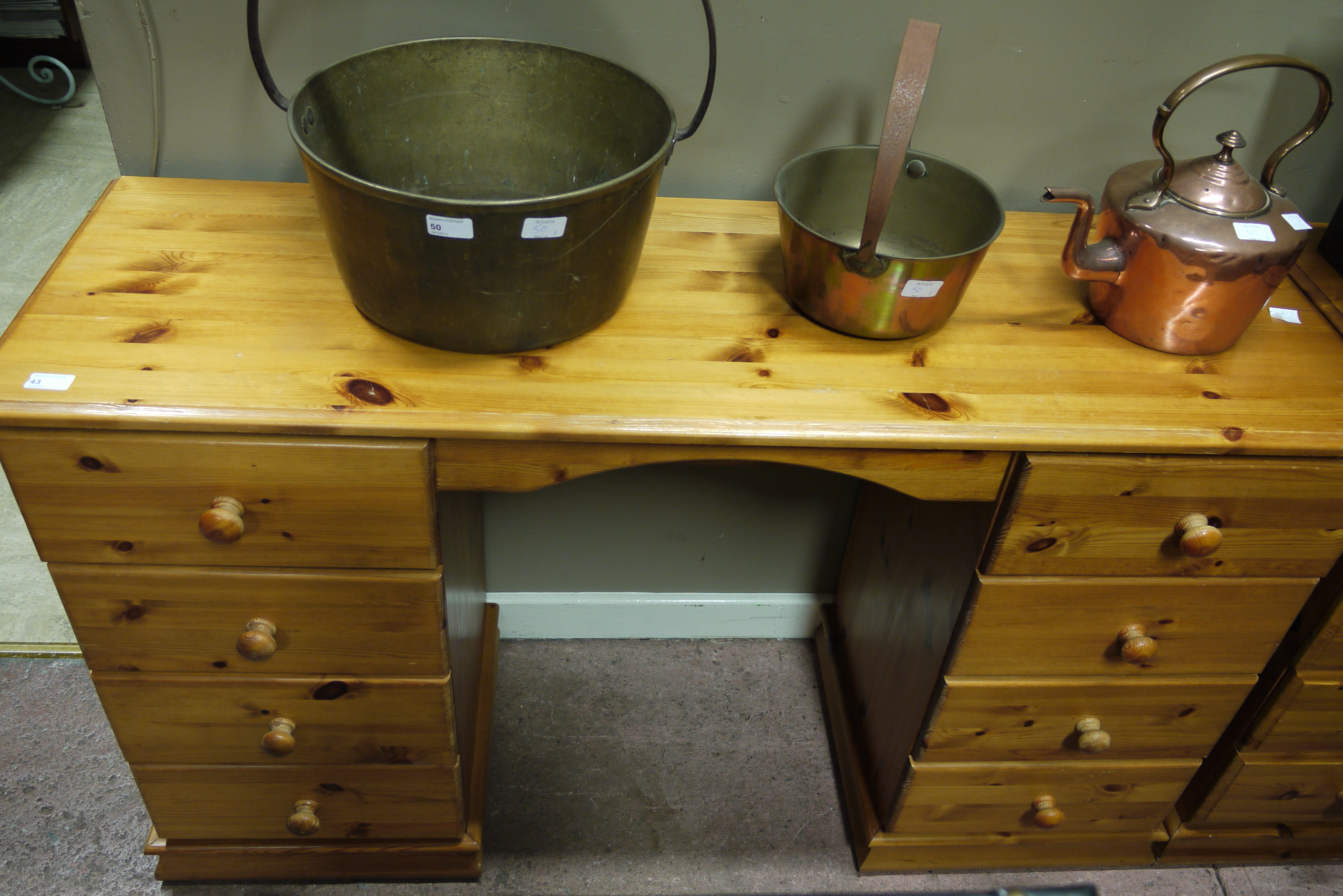 A pine dressing table