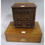 A Victorian specimen chest  of three dra