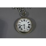 Railway  open  faced pocket watch with G