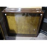 Two glass fronted wooden cases