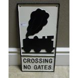A reproduction cast iron Level Crossing