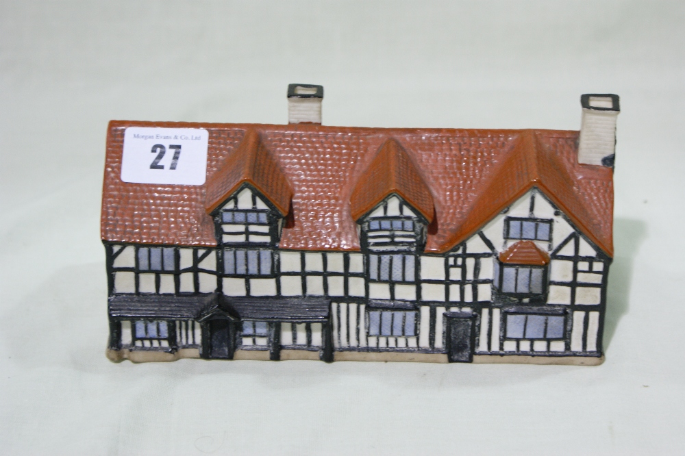 A W H Goss Model Of Shakespeare?s House, 7 1/2"" Across