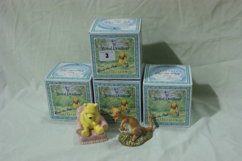 Four Boxed Royal Doulton Winnie The Pooh Series Figures