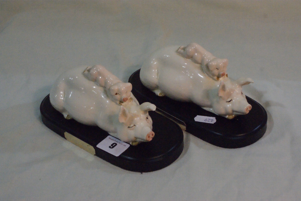 Two Beswick Pig Groups ""Piggy Back