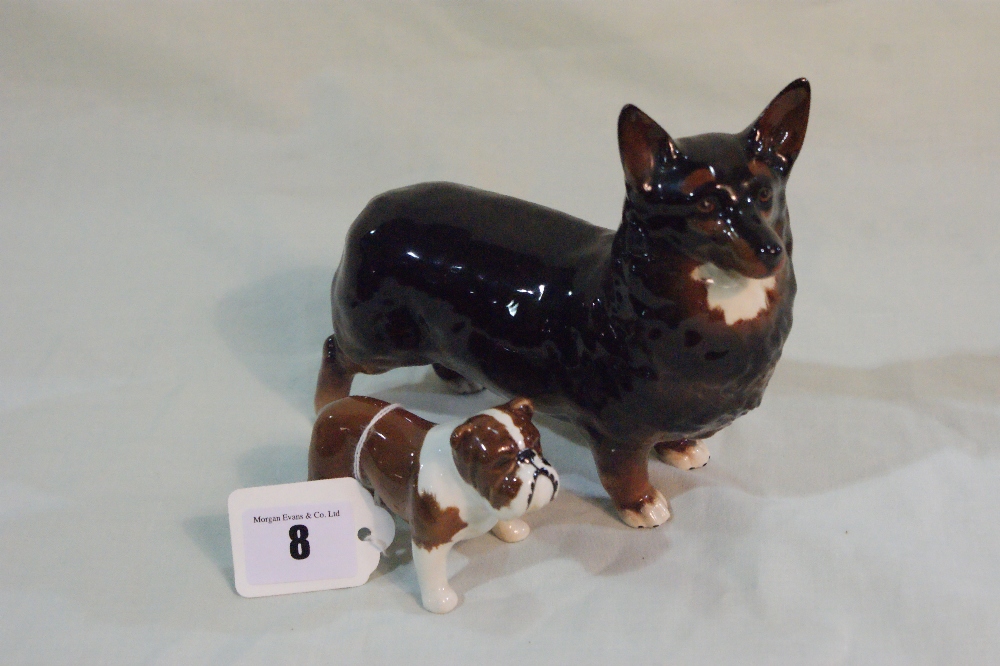 A Beswick Model Black Prince Corgi (AF) Together With A Beswick Model Bulldog Bosun
