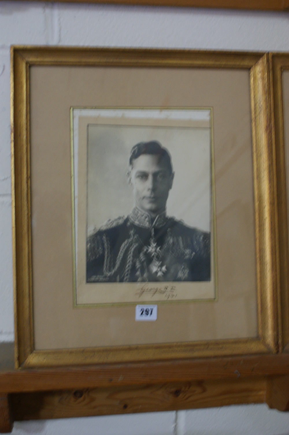 A Framed Wilding Photograph Of King George VI, Signed And Dated 1941