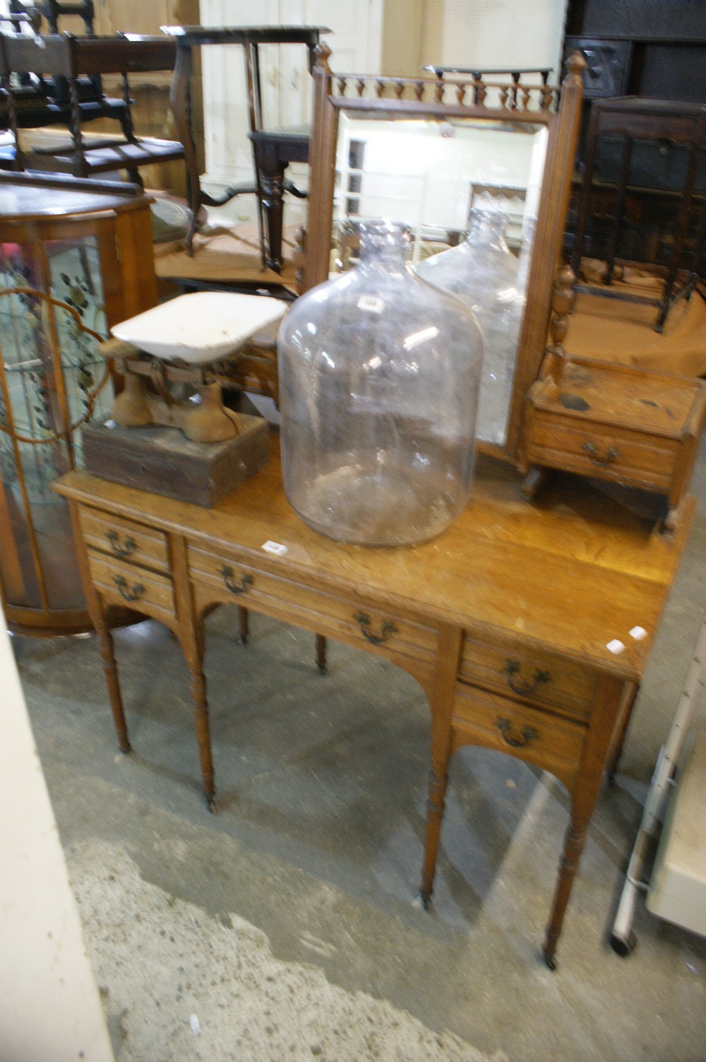 An Edwardian Mirrored Dressing Table