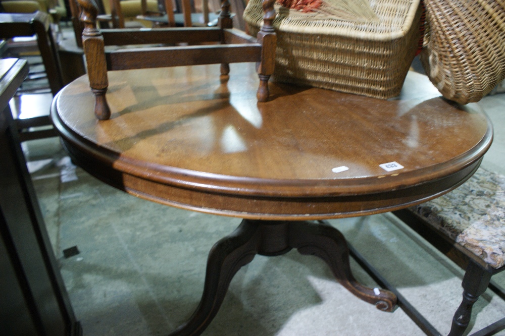 A Victorian Mahogany Circular Topped Pedestal Breakfast Table
