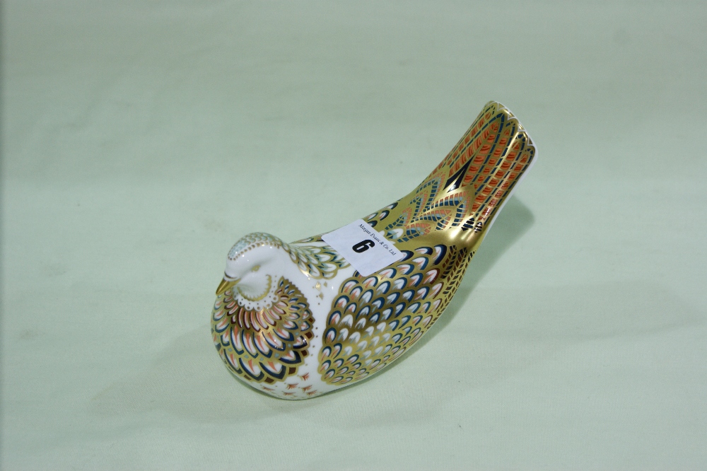 A Royal Crown Derby Paperweight Modelled As A Dove