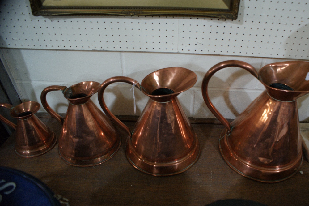 A Set Of Four Graduated Copper Measures