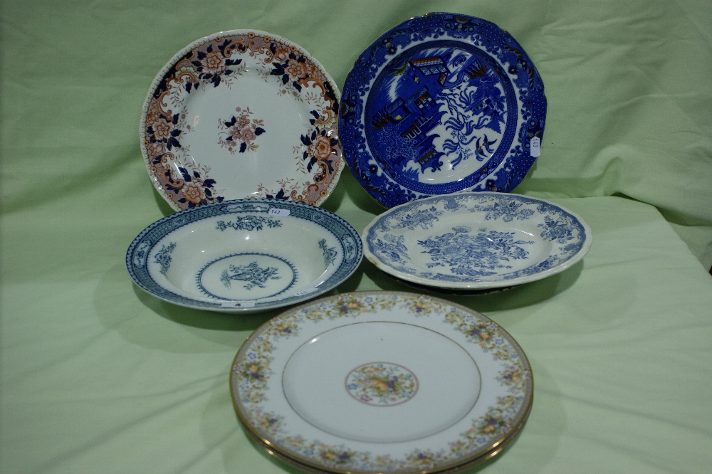 A Group Of Eight Various Circular Transfer Decorated Plates