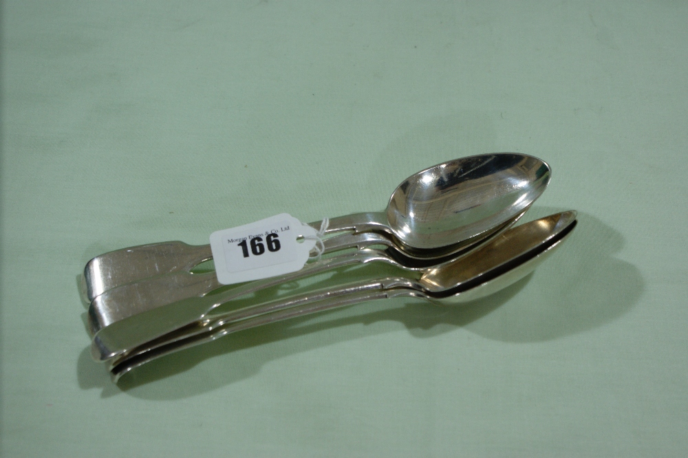 Five Early Victorian Silver Table Spoons, Approx 12 Oz