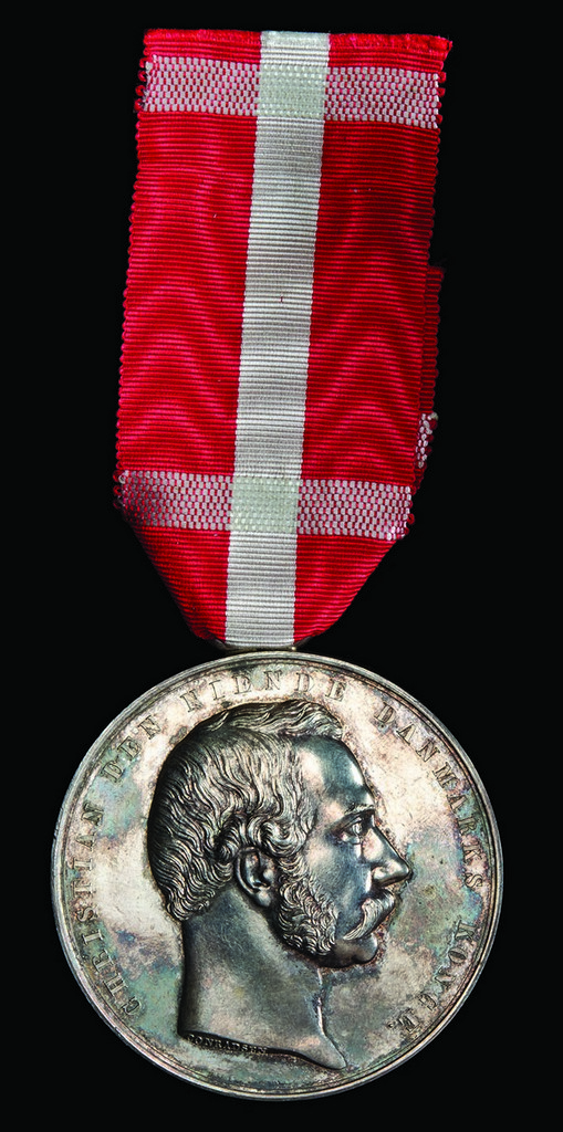 Denmark, Medal for Saving Life from Drowning, Christian IX type 2 (1881-1906), with suspension, in