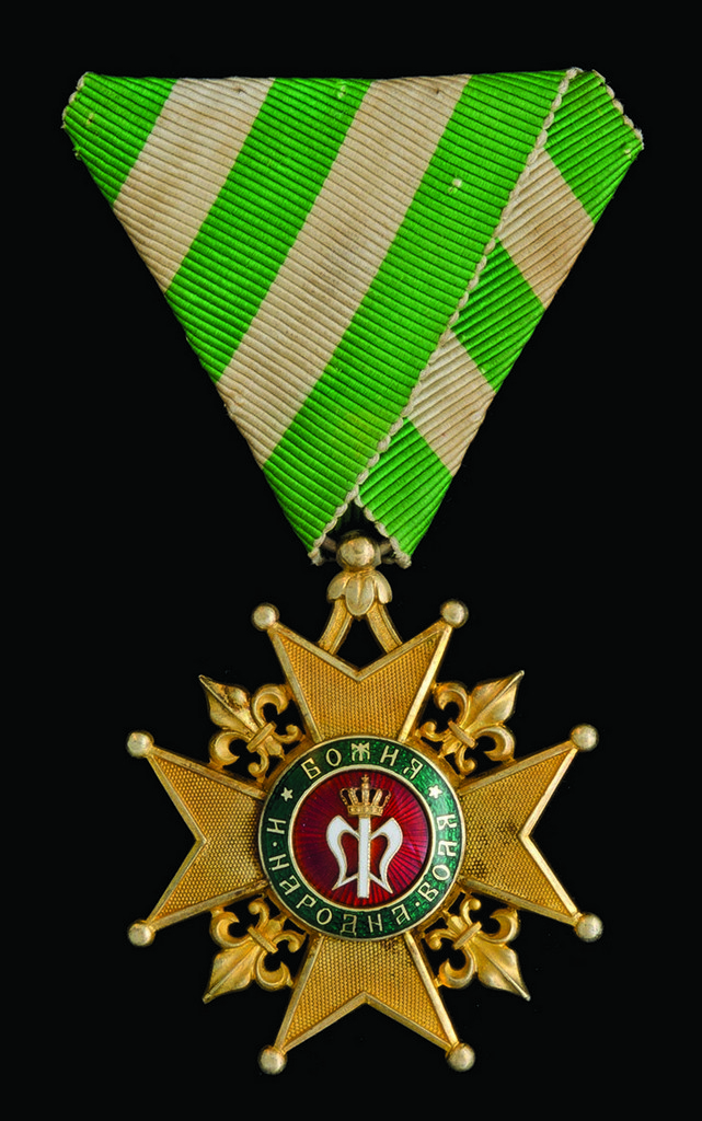 *Bulgaria, Cross for the Election of Prince Ferdinand 1887, First Class breast badge, by Rothe,