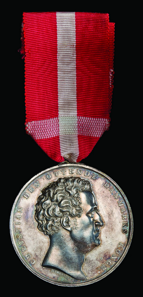 Denmark, Medal for Saving Life from Drowning, Christian VIII (1841-50), with suspension, in silver,