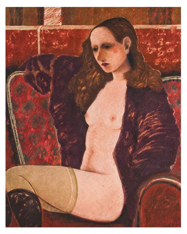 JORGE ALZAGA, Sin título, Firmado y fechado 87. Óleo sobre tela, 100 x 80 cm   Ver ilustración.