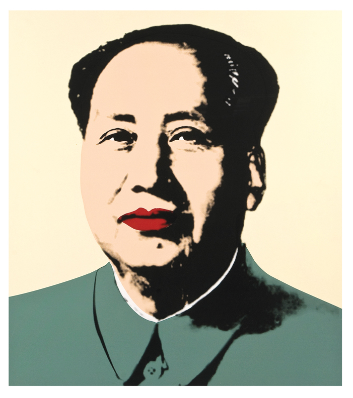 ANDY WARHOL, Mao-Yellow, Con sello en la parte posterior "Fill in your own signature". Serigrafía,