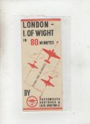 Ephemera ? Portsmouth Southsea & I.O.W. Aviation Ltd 1936. With two photographs of their then