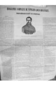 Napoleon III French broadside providing the biography of Napoleon III ?representative of the