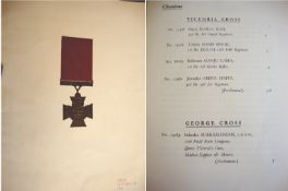 A fine record of Indian Victoria Cross winners India ? Victoria Cross an original programme for the
