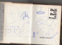 Original art by Salvador Dali original sketch signed with his characteristic flamboyant signature