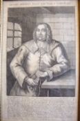 Crime ? Cornwall 1735 engraved print of Henry Rogers^ Pewterer of Cornwall^ 1735^ showing him in