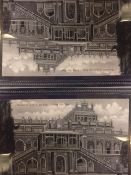 India ? Old Punjab Palace postcards ? two vintage c1900 antique postcards one showing the palace of