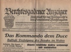 Berchtesgarden edition of the Berchtesgardener Unzeiger for June 12th 1940^ in fine fresh