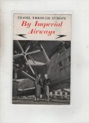 Ephemera ? Travel through Europe by Imperial Airways. June 1935. An attractive well illustrated 8