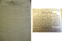 Chartist Newspaper ? Chartists ? The Champion ? William Cobbett bound volume of editions of this