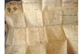 William and Mary ? Dorset document from their joint reign being a large vellum indenture between