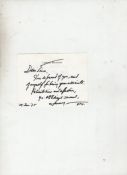 Autograph ? Music ? Leonard Bernstein^ Autograph note signed ?Lenny? to the Greek harpsichordist