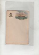 Ephemera ? H.M.Y. Alexandra 1908-10. Menu Card with multicolour illustration of the Royal Yacht^