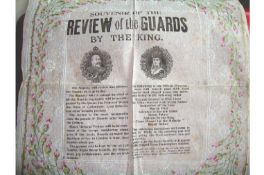 Military Ephemera ? Boer War original printed tissue table napkin produced to commemorate the