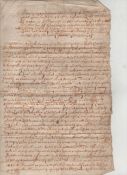 Oliver Cromwell ? Yorkshire document from the Commonwealth Protectorate of Oliver Cromwell^ very