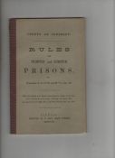 Crime and Punishment- Somerset Rule of the Taunton and Shepton Prisons^ 1866. Printed 8vo volume