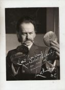 Autograph ? George Mathieu^ French Artist signed photograph of Mathieu^ together with a typed