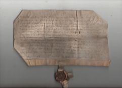 Edward IV medieval document from the reign of Edward IV. A total of 15 lines in Latin written on a