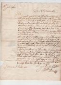 Trade letter 1672 good example of a trade letter sent from Lisbon and dated October 8th 1672