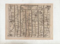 Antique Road Maps good selection of approx six late 18th/early 19th miniature road maps including :