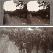 India - 1914 a Stereo View Photo of Sikh Soldiers from the Trenches. A rare stereo view photograph