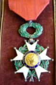 Medal a good example of a French Legion D?Honeur (Chevalier) medal^ in original box.