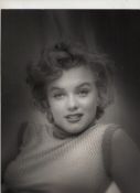 Marilyn Monroe original bw photograph showing Marilyn hs looking towards the camera. An evocative